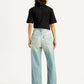Women's Blue Loose Fit High Rise Jeans - Back View