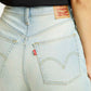 Women's Blue Loose Fit High Rise Jeans - Detail View