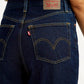 Women's Navy Loose Fit High Rise Jeans - Detail View