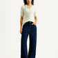 Women's Dark Blue Flared Fit Mid Rise Jeans - Styleshot View