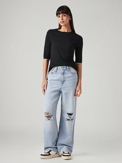 levi's Women's Light Blue Loose Fit High Rise Jeans-picture-15