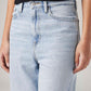 Women's Light Blue Loose Fit High Rise Jeans - Detail View