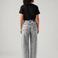 Women's Light Grey Loose Fit High Rise Jeans - Back View
