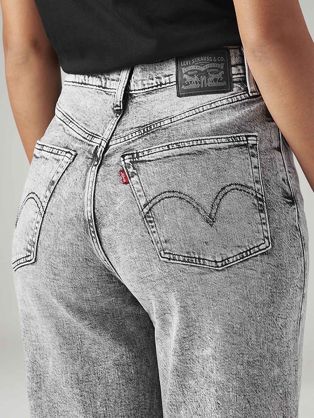 Women's Light Grey Loose Fit High Rise Jeans - 20 View