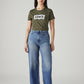 Women's Blue Loose Fit High Rise Jeans - Front View