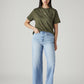 Women's Light Blue Loose Fit High Rise Jeans - Styleshot View