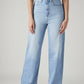 Women's Light Blue Loose Fit High Rise Jeans - Front View