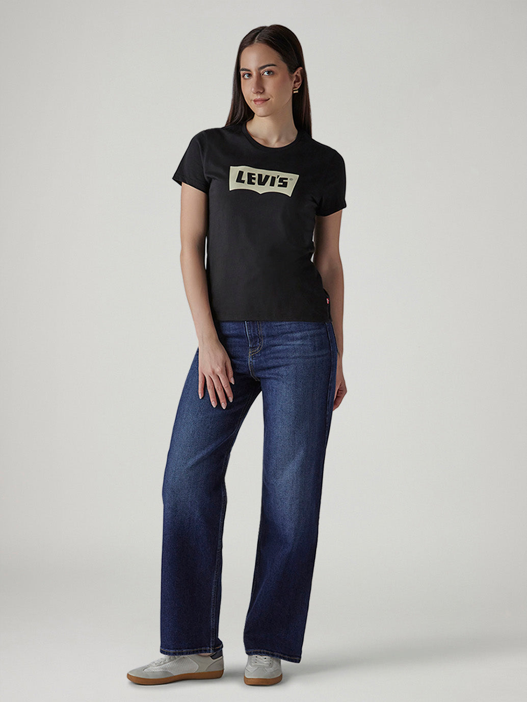 Women's Dark Indigo Loose Fit High Rise Jeans