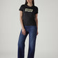 Women's Dark Indigo Loose Fit High Rise Jeans - Styleshot View
