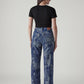 Women's Blue Loose Fit High Rise Jeans - Back View
