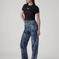 Women's Blue Loose Fit High Rise Jeans - Side View