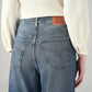 Women's Blue Loose Fit High Rise Jeans - 20 View