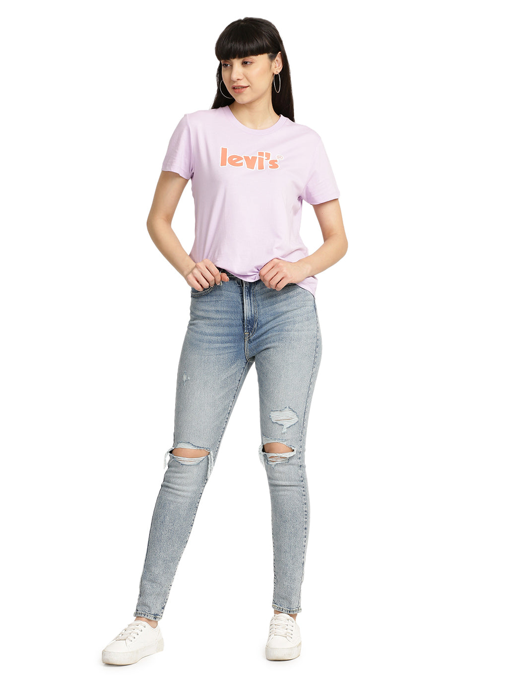 Women's Blue Wedgie Straight Fit Mid Rise Jeans