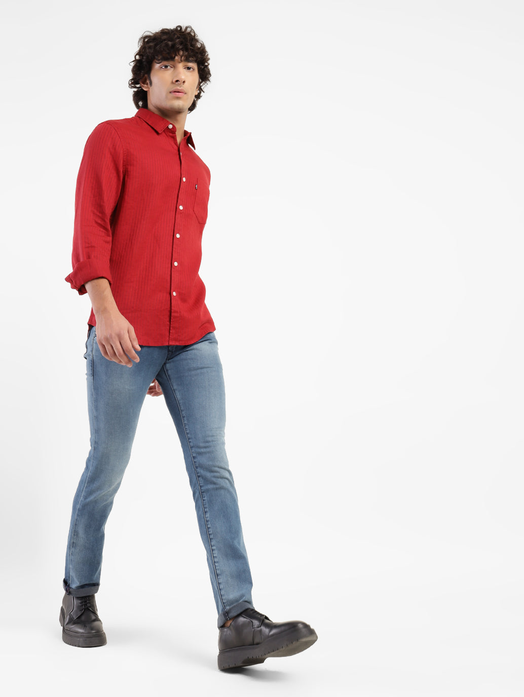 Men's Redloop 65504 Blue Skinny Fit Mid Rise Jeans