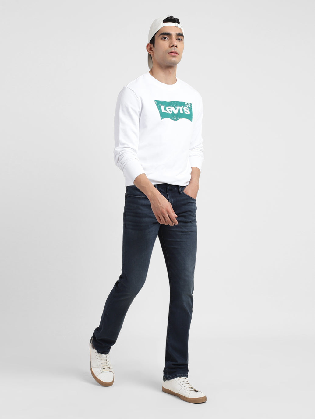 Men's Redloop 65504 Blue Skinny Fit Mid Rise Jeans