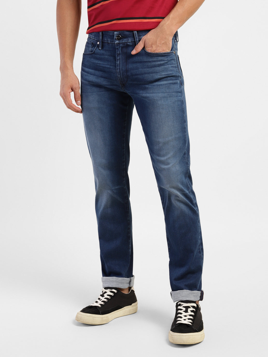 Men's Redloop 511 Blue Slim Fit Mid Rise Jeans