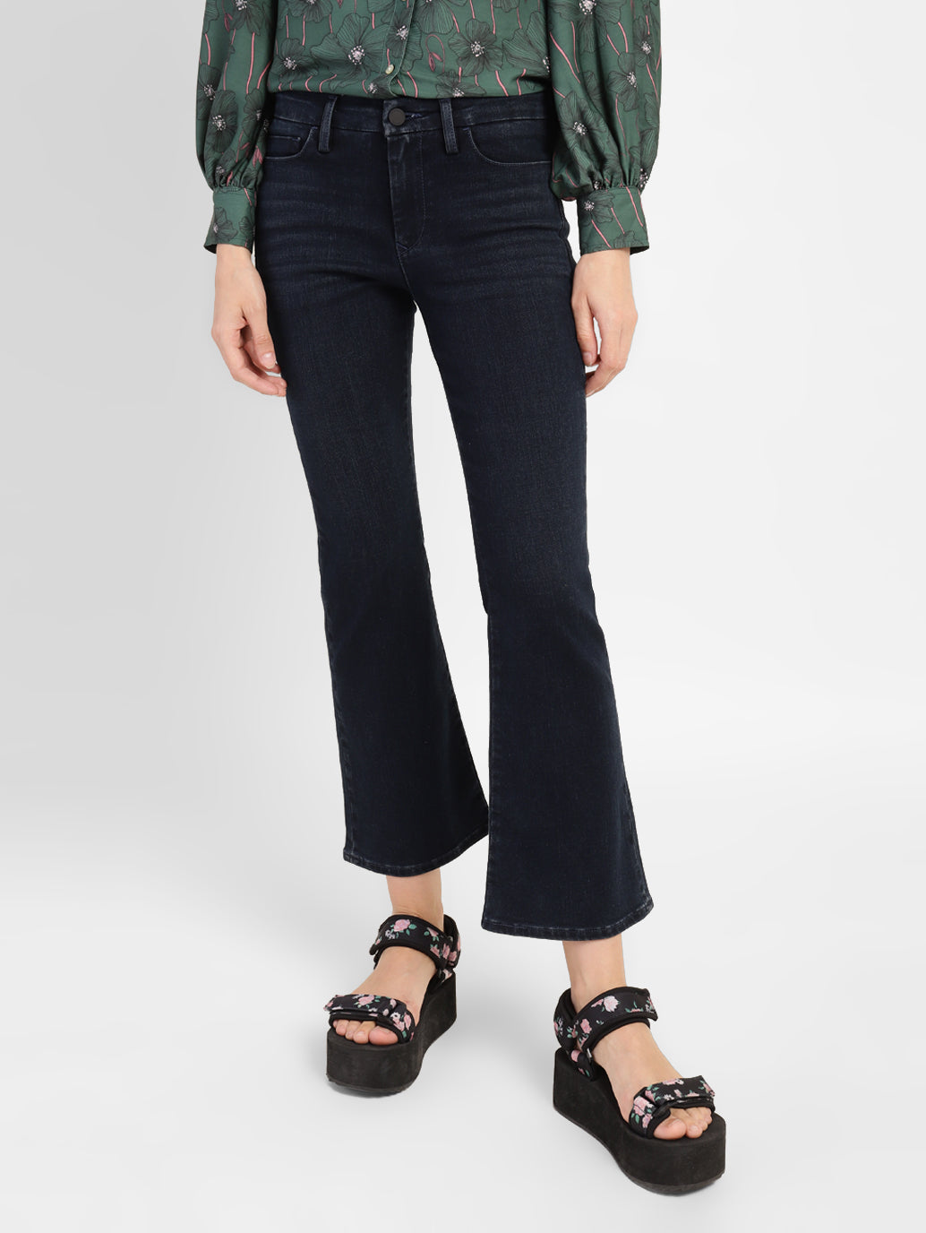 Women's 715 Blue Flared Fit Mid Rise Jeans