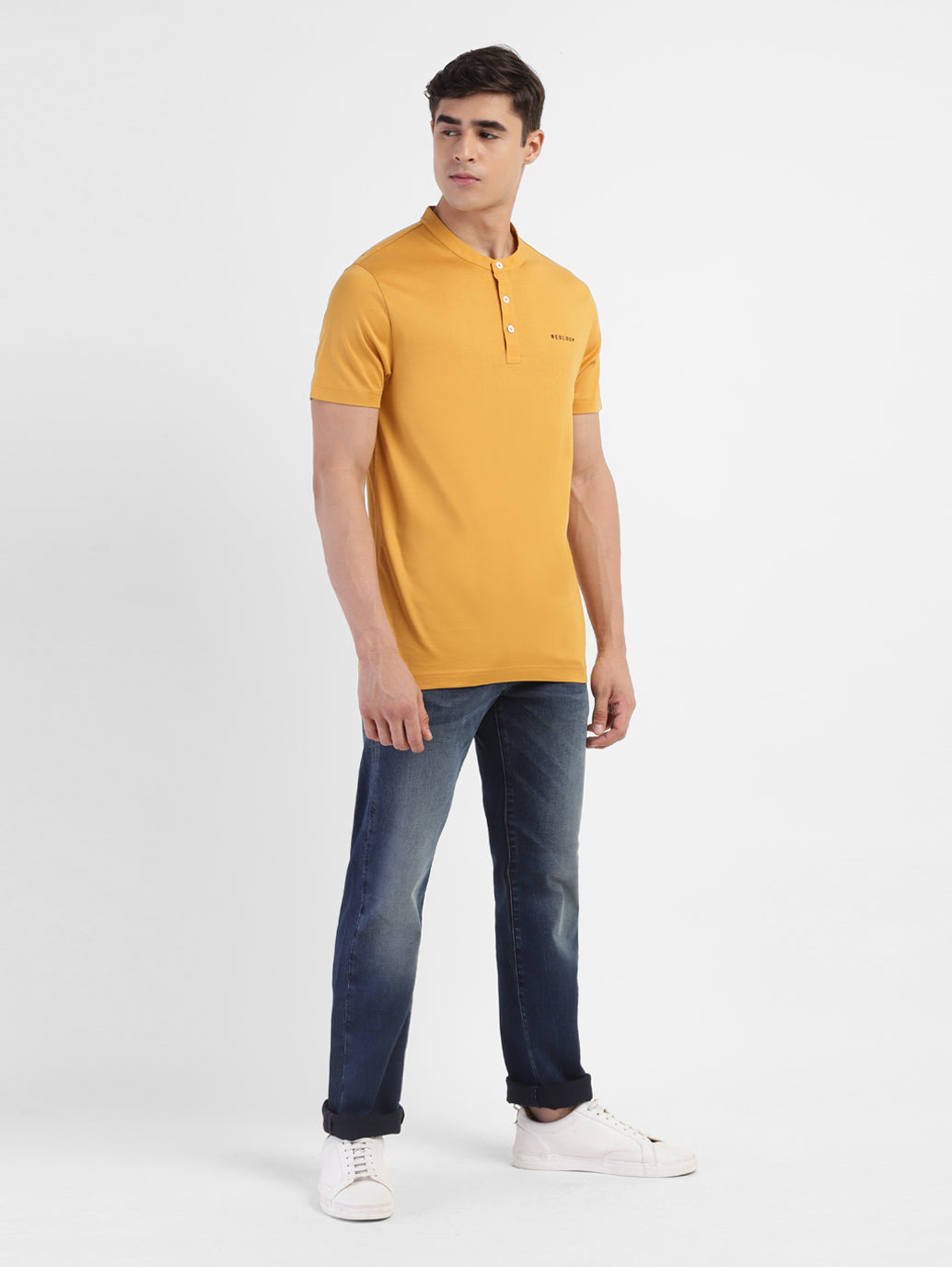 Men's Solid Henley T-Shirt