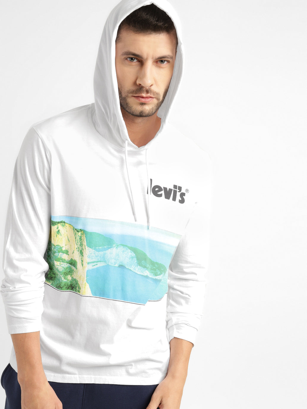 Men's Graphic Print Hooded Sweatshirt