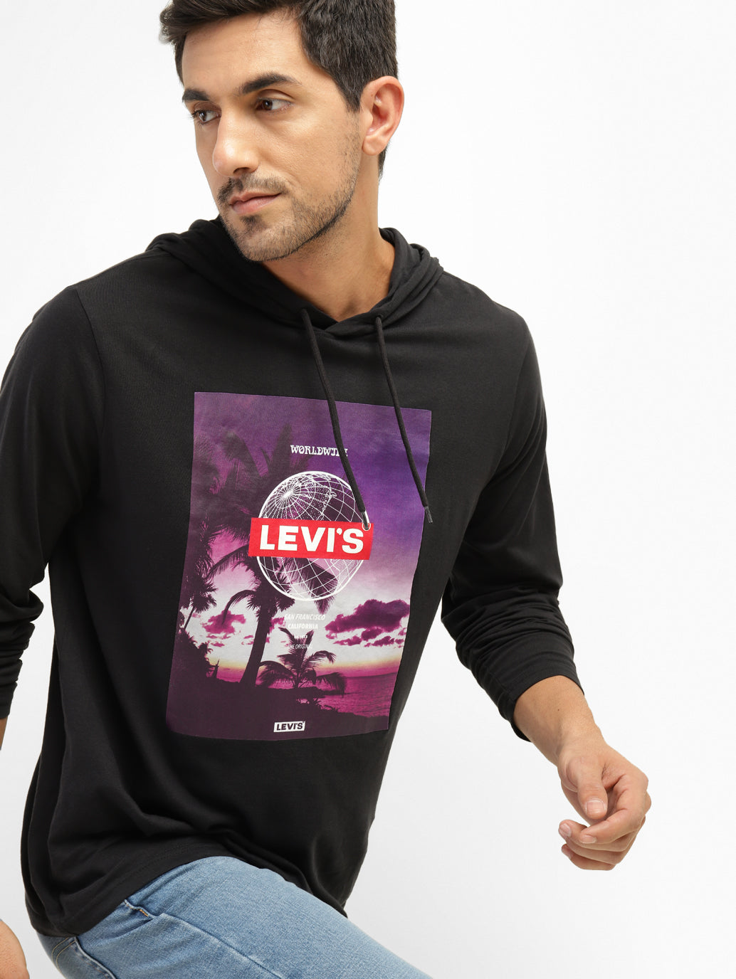 Men's Graphic Print Hooded Sweatshirt