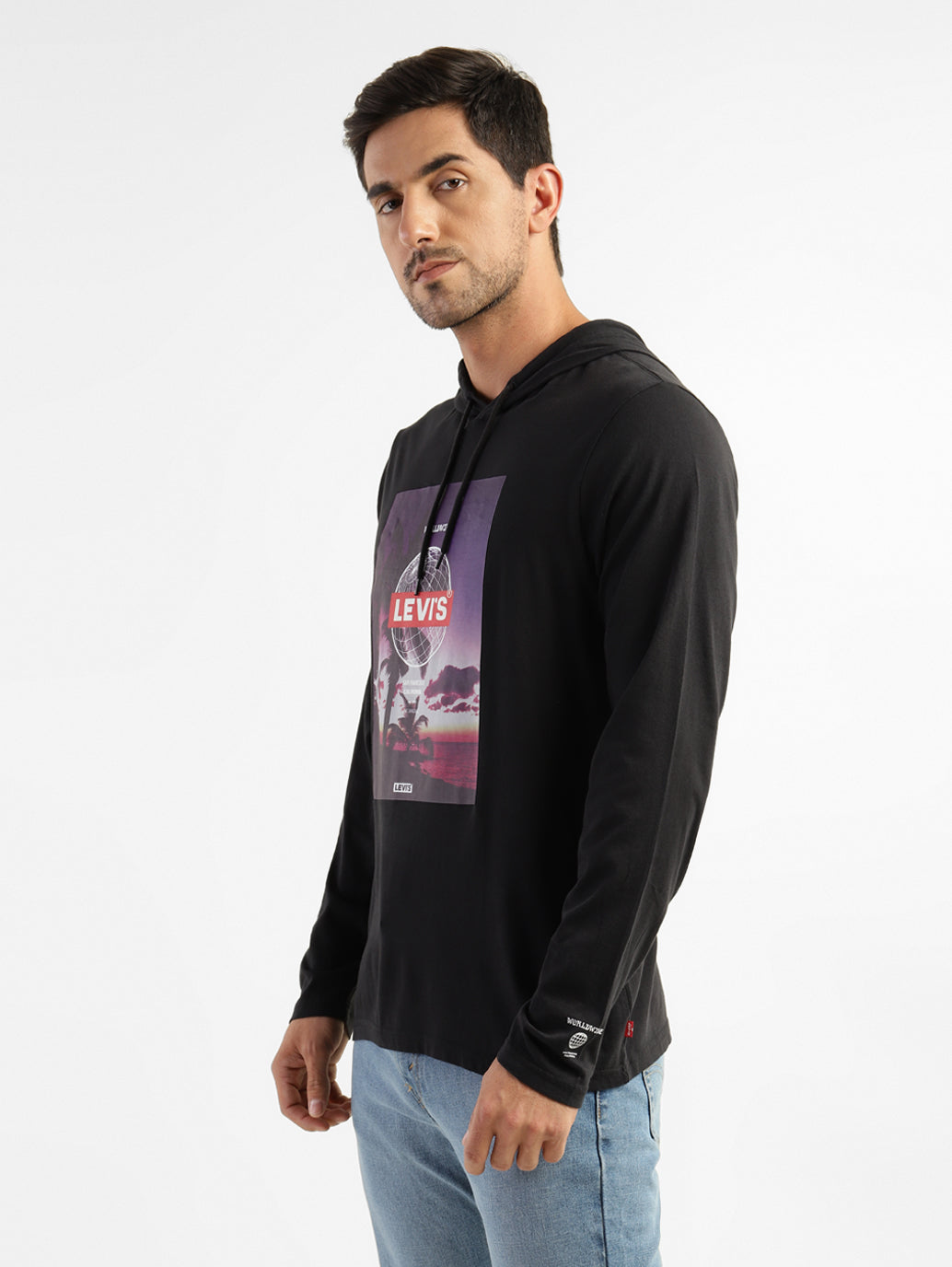 Men's Graphic Print Hooded Sweatshirt