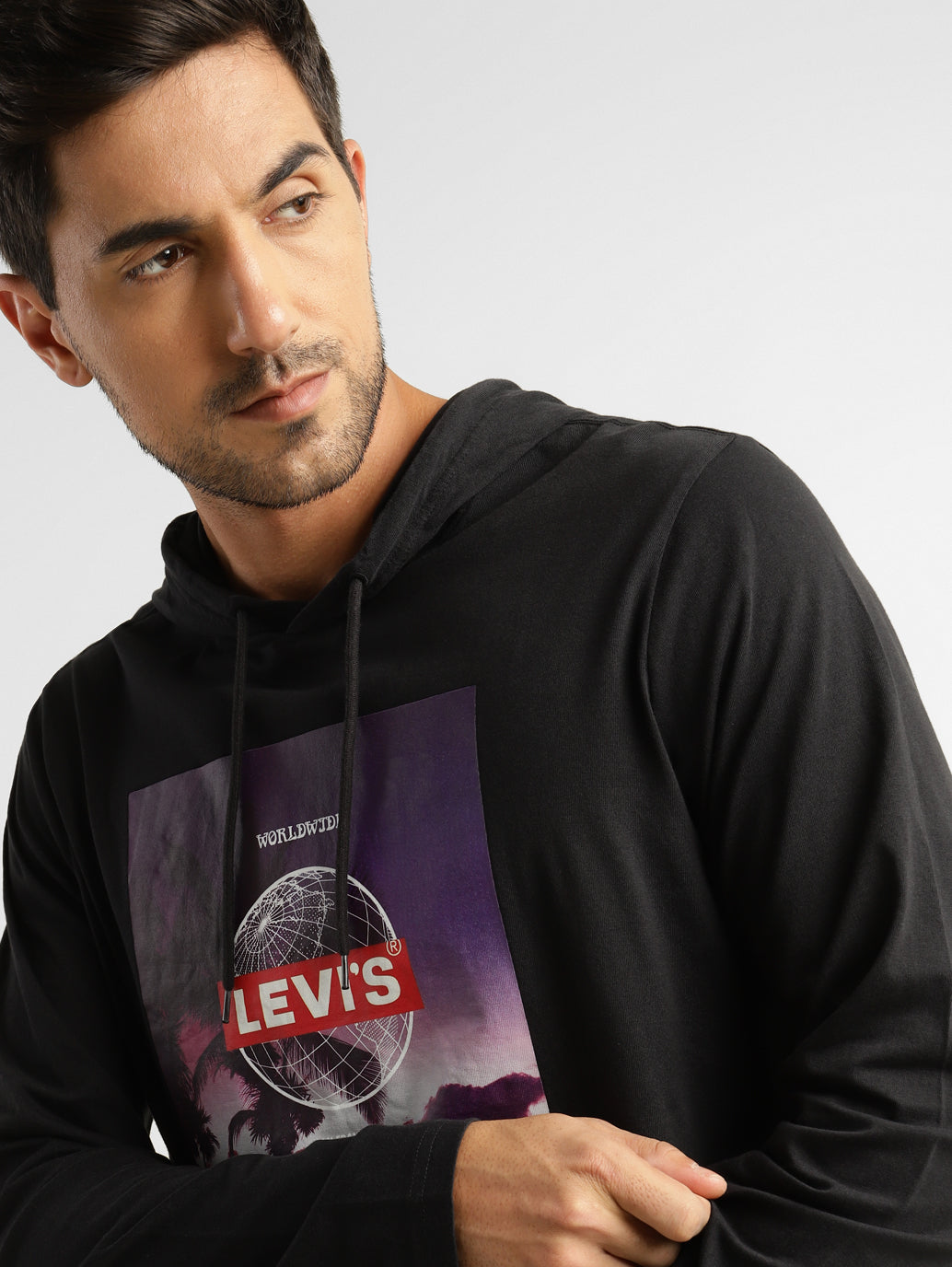 Men's Graphic Print Hooded Sweatshirt