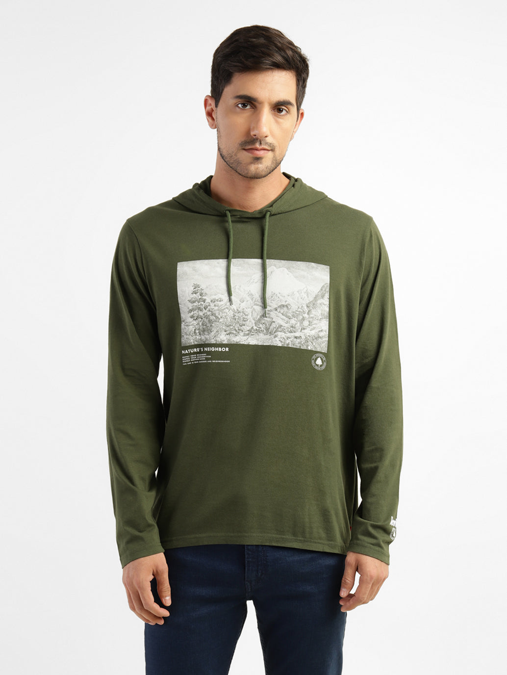 Men's Graphic Print Hooded Sweatshirt