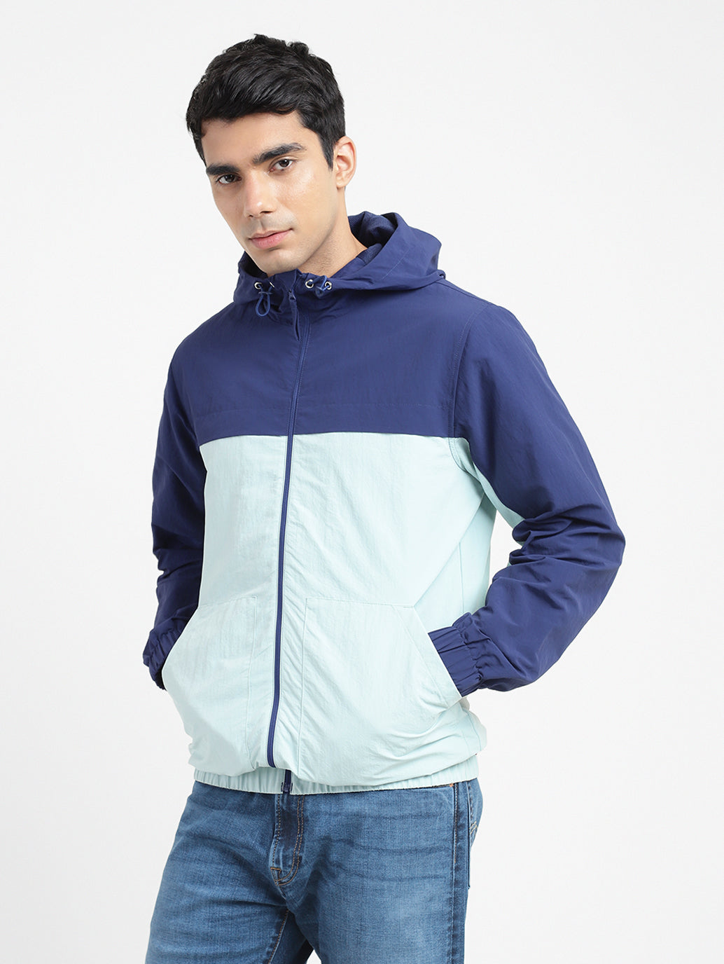 Men's Colorblock Hooded Jacket