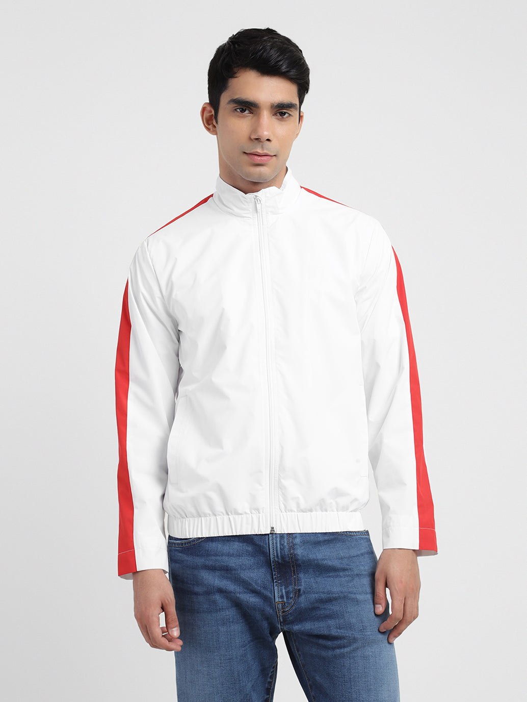 Men's Colorblock High Neck Jacket