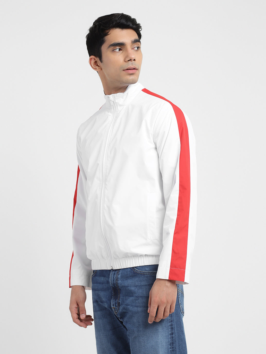 Men's Colorblock High Neck Jacket