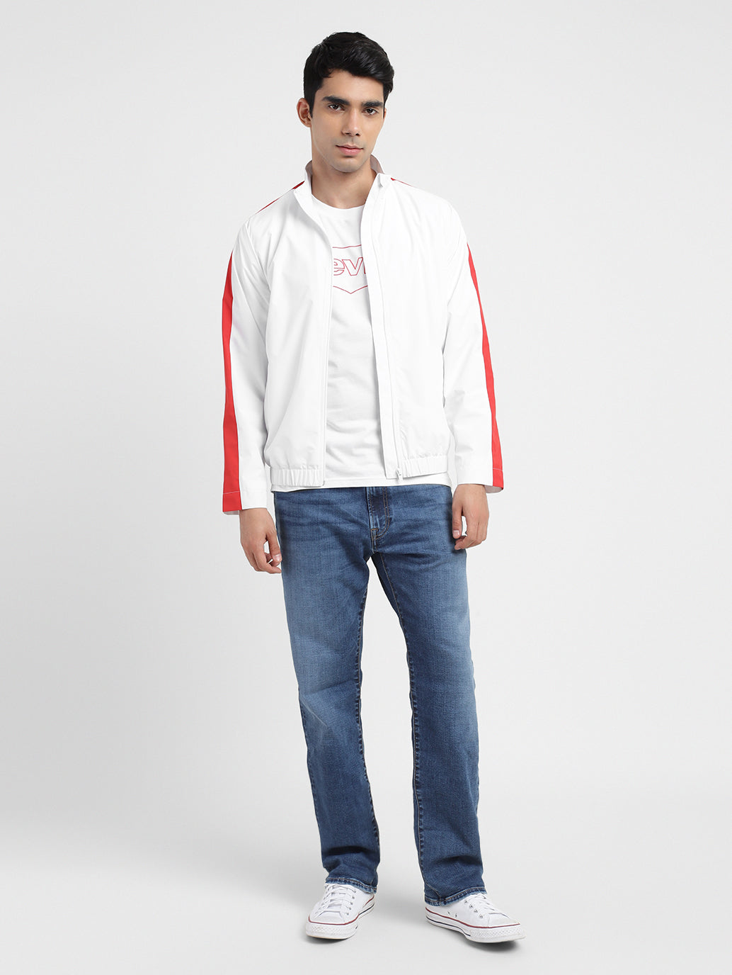 Men's Colorblock High Neck Jacket