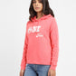 Women's Printed Pink Hooded Sweatshirt - f282a493-8813-43a3-b91b-c8920a7b5654 View