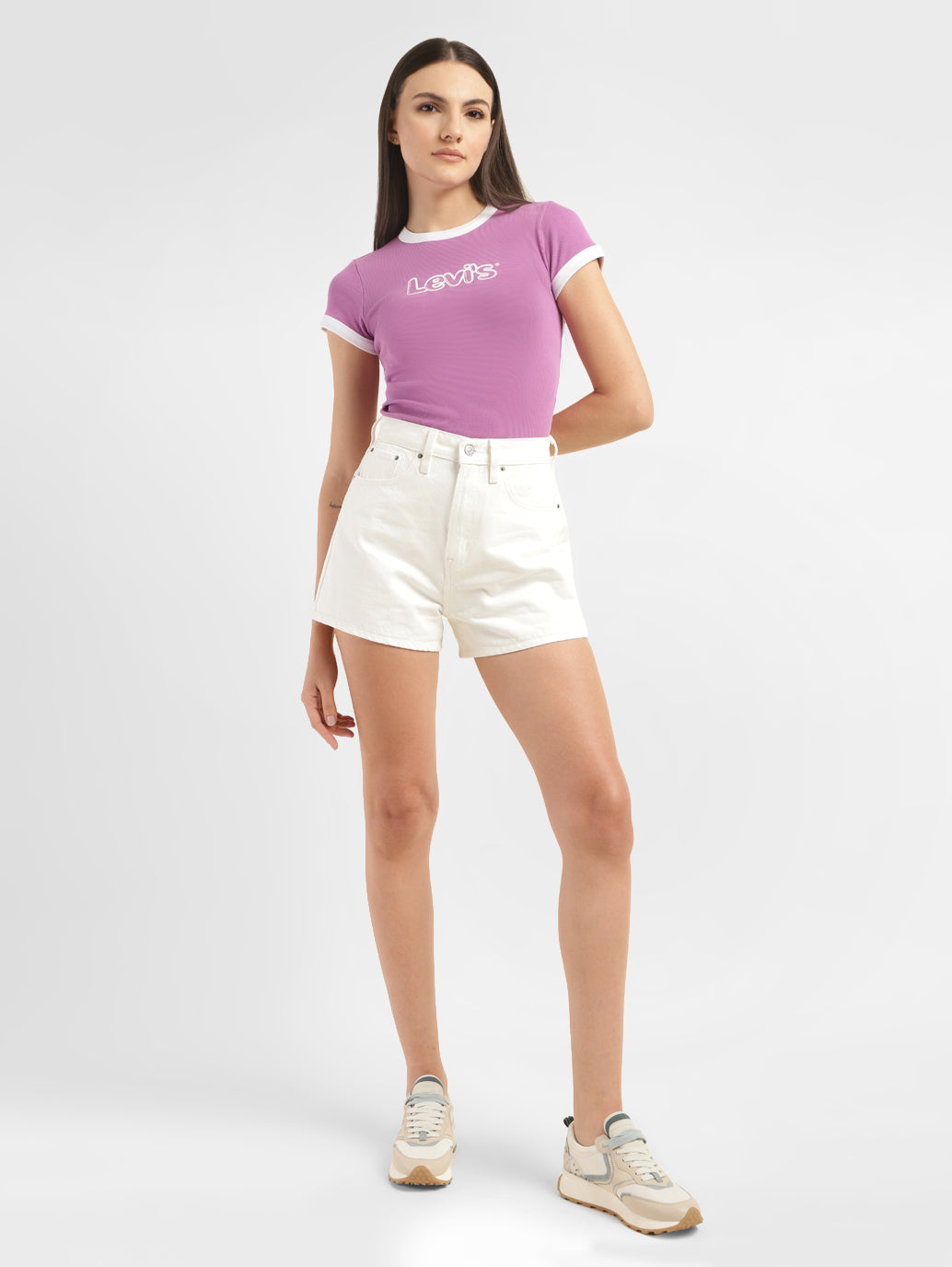 Women's High Rise Slim Fit Shorts