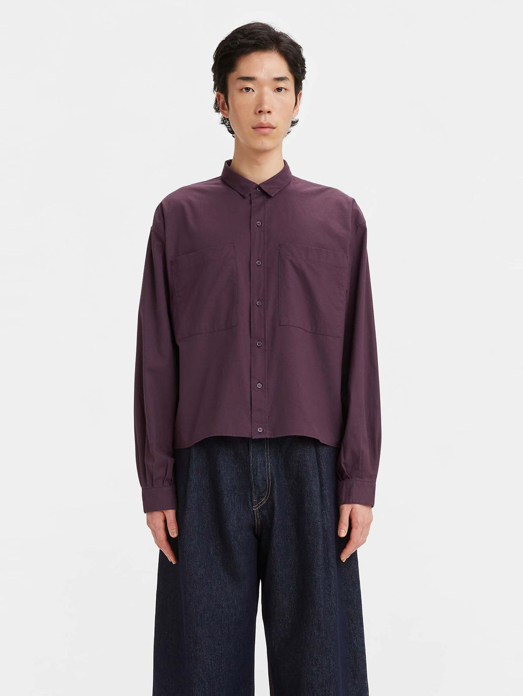 Women's Solid Shirt Collar Shirt