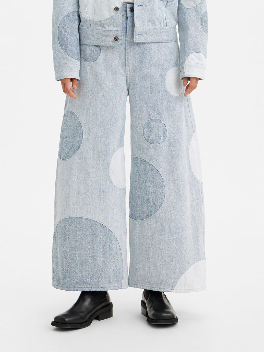Women's Blue Barrel Loose Fit High Rise Jeans
