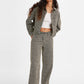 Women's Mid Rise Grey Straight Trousers - 00252b1b-8d51-40ba-8215-0683bc2f51fb View