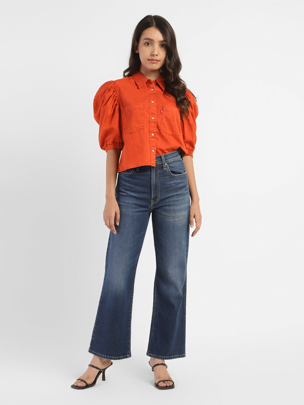 Women's Blue Bootcut Fit Mid Rise Jeans