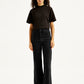 Women's High Rise Ribcage Crop Bootcut Black Jeans