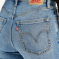 Women's Blue Ribcage Cropped Bootcut Fit High Rise Jeans - Detail View