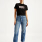 Women's High Rise Ribcage Crop Blue Bootcut Jeans