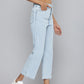 Women's Light Blue Ribcage Cropped Bootcut Fit High Rise Jeans - 2 View