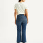 Women's Blue Ribcage Flared Fit High Rise Jeans - Back View