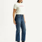 Women's Blue Ribcage Flared Fit High Rise Jeans - Side View