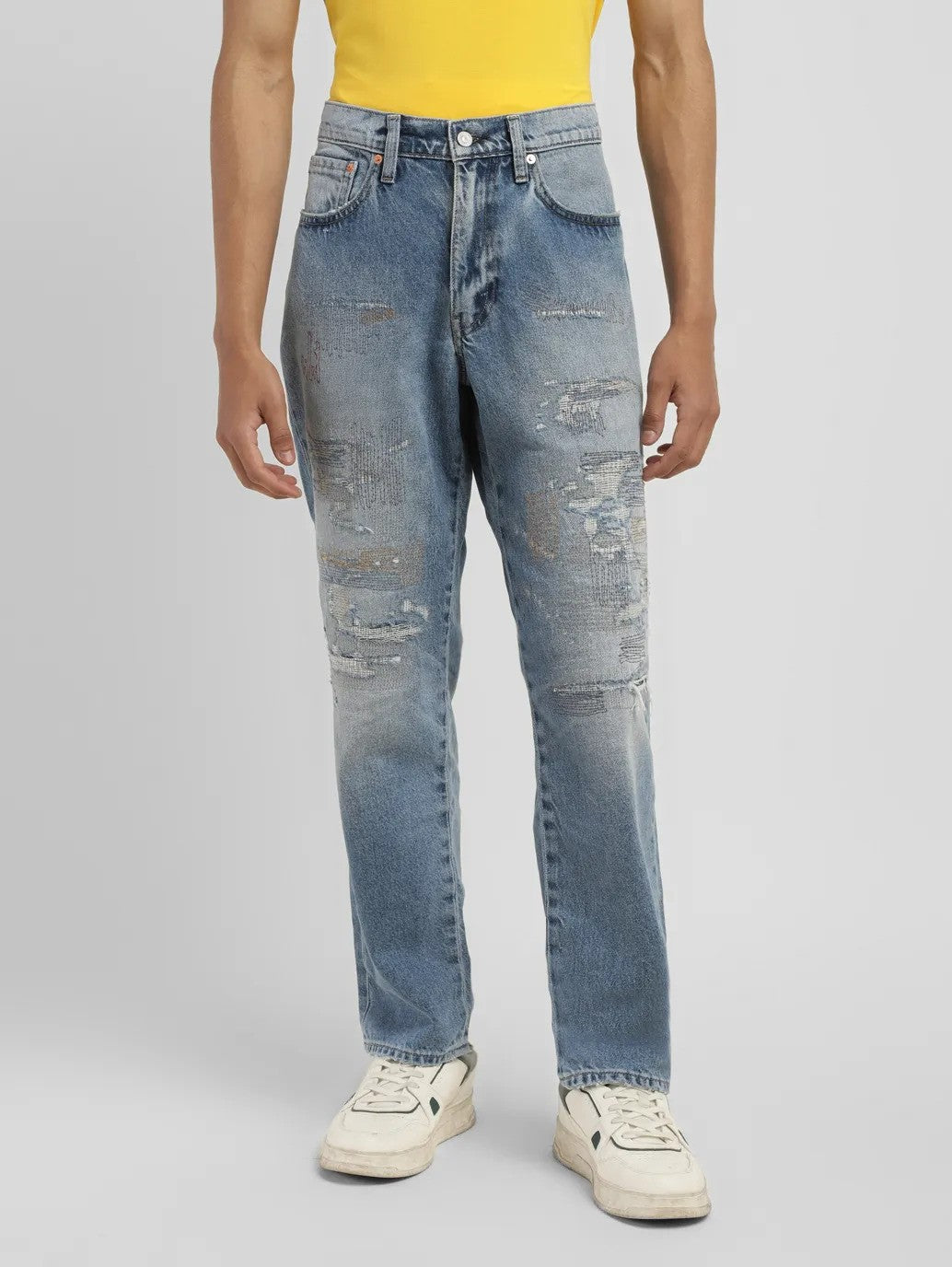 Men's 550 Blue Loose Fit Mid Rise Jeans