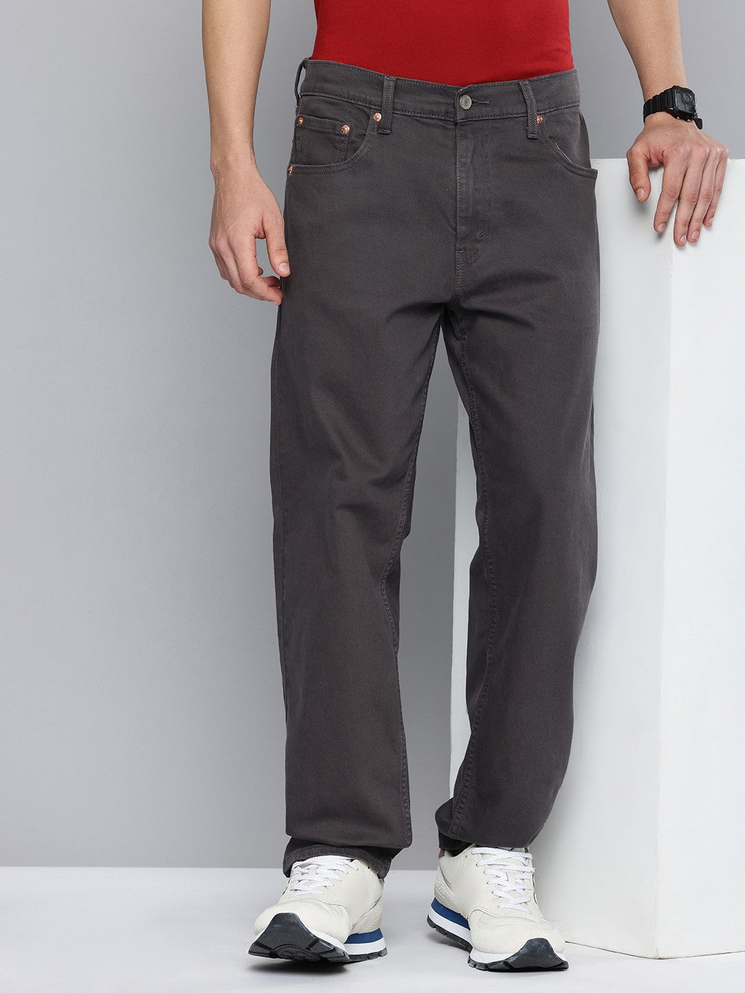 Men's 550'92 Grey Loose Fit Mid Rise Jeans