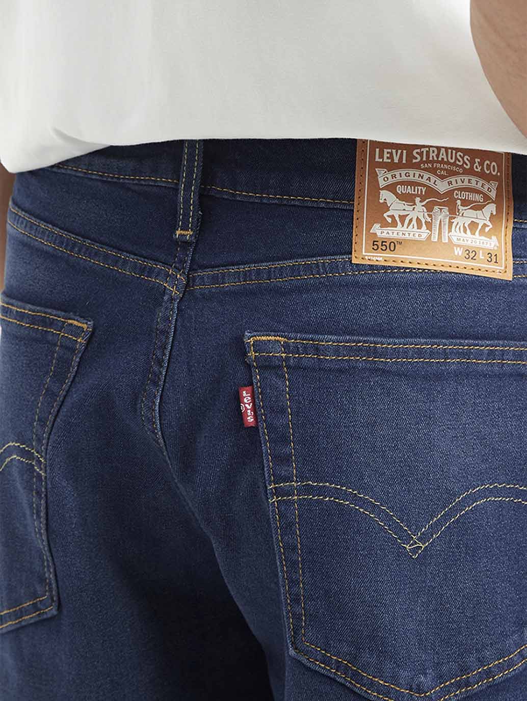 Men's 550'92 Dark Blue Loose Fit Mid Rise Jeans - Detail View