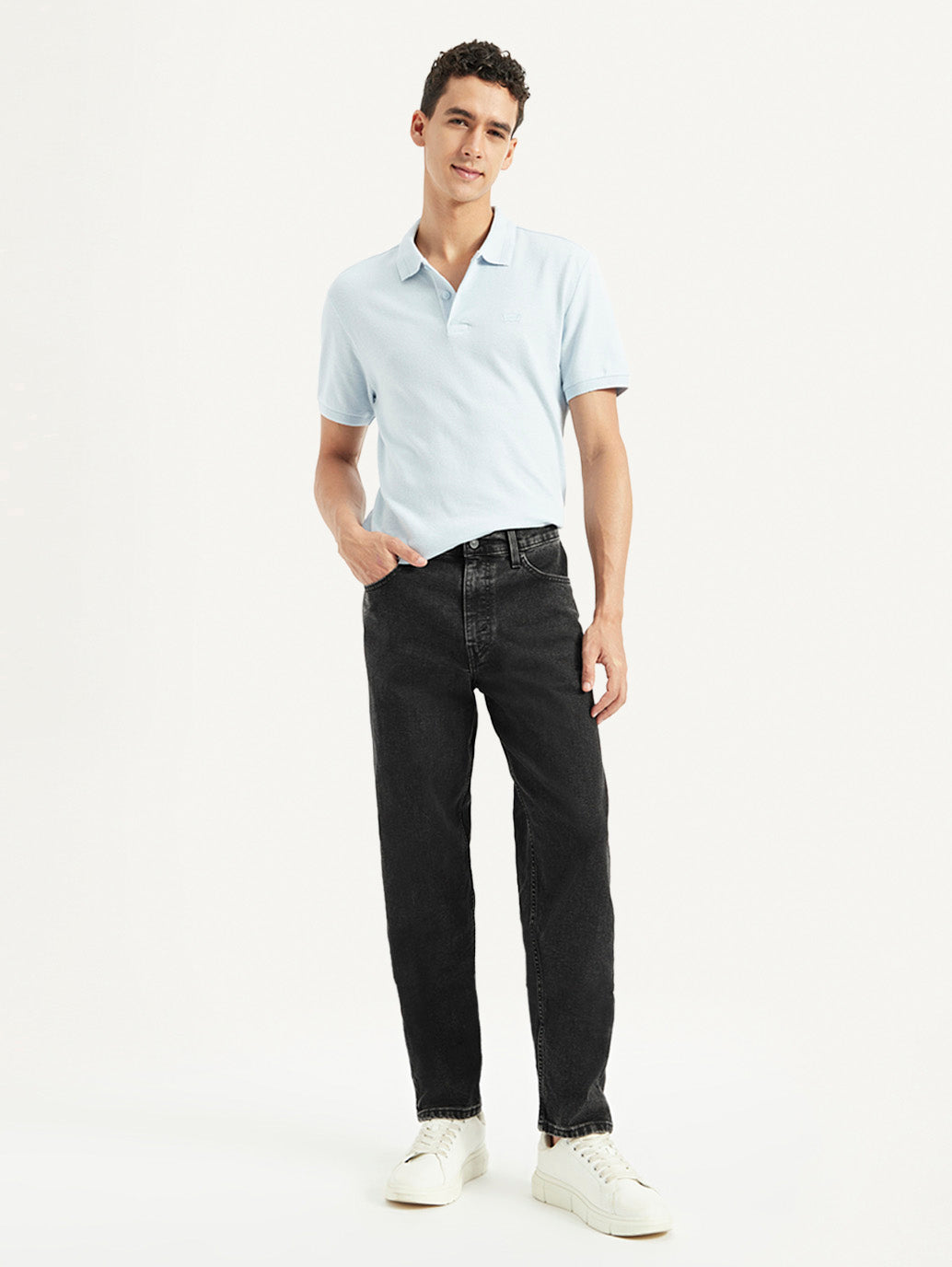 Men's 550'92 Dark Grey Loose Fit Mid Rise Jeans - Styleshot View