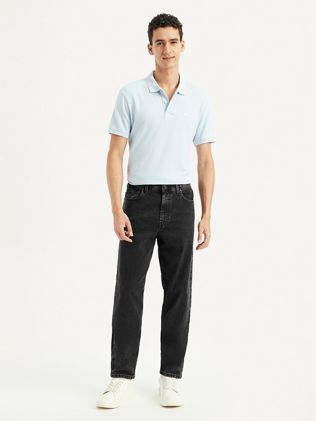 Men's 550'92 Dark Grey Loose Fit Mid Rise Jeans - Front View