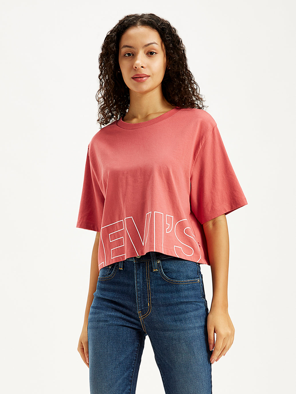 Women's Brand Logo Loose Fit T-Shirt