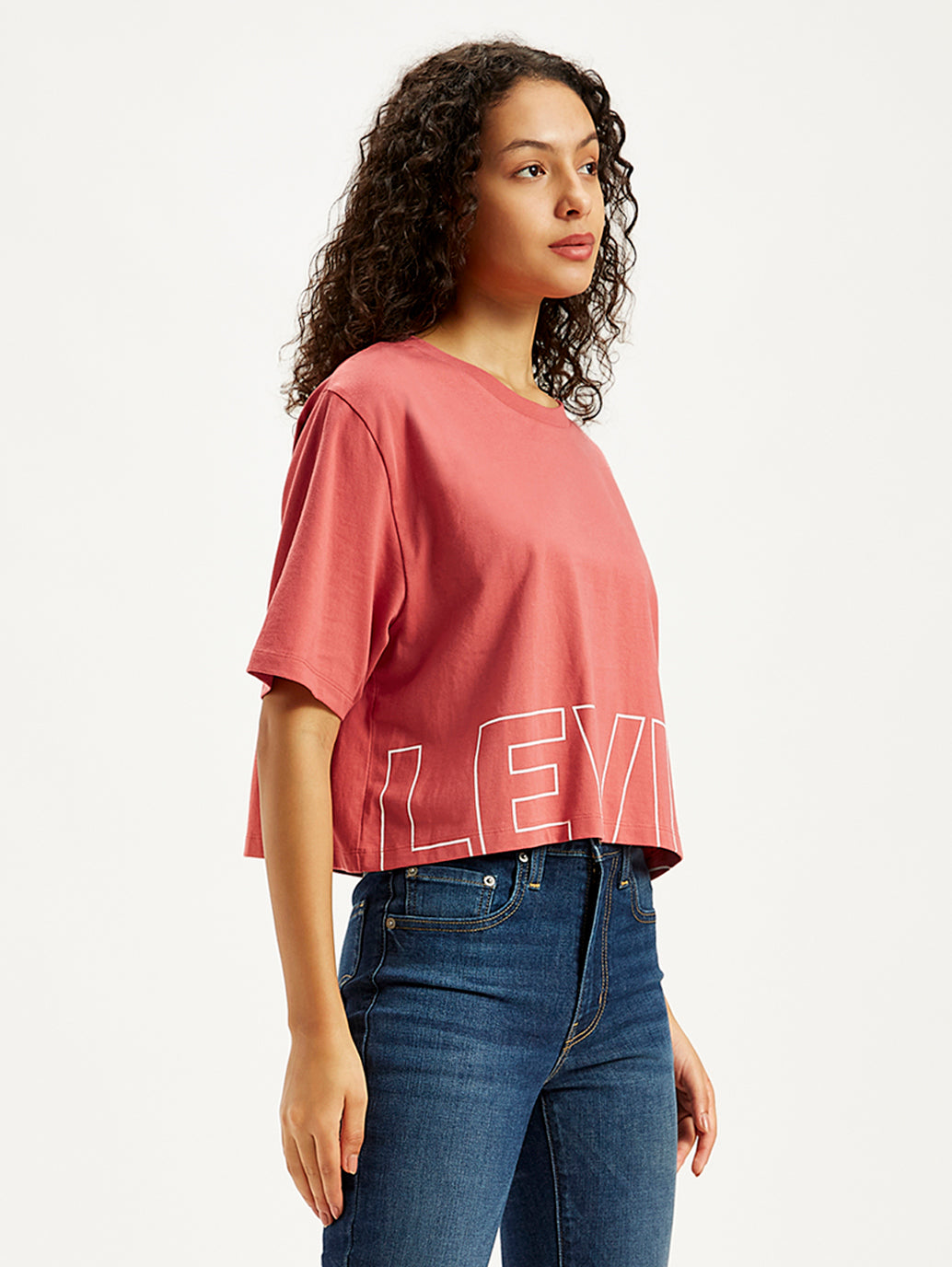 Women's Brand Logo Loose Fit T-Shirt